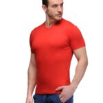 Bio Wash Red V Neck