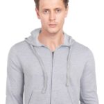 M Fleece With Zip N Gray 300Gsm