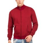 Fleece High Neck Red 330Gsm